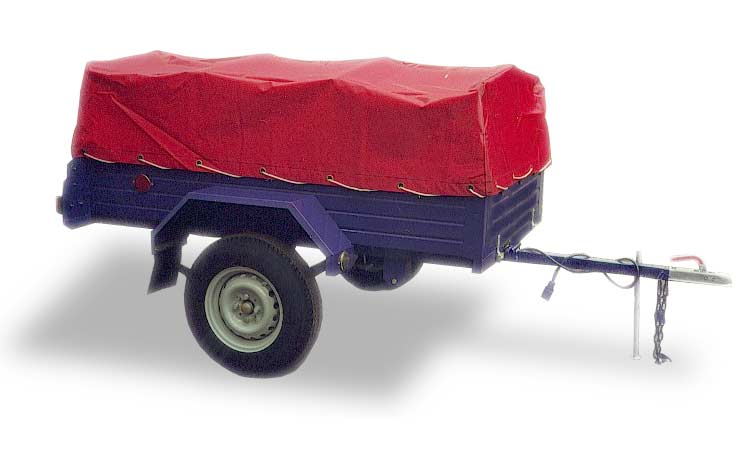 Легковой прицеп с окрашенным бортом для перевозки мелких грузов